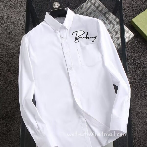 Luxury Mens Shirts Burberry Cotton Check Shirt 1607