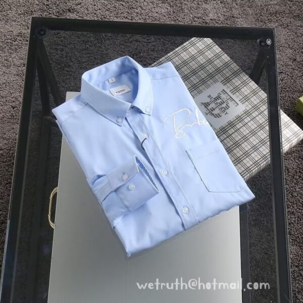 Luxury Mens Shirts Burberry Cotton Check Shirt 1614