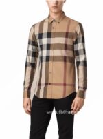 Luxury Mens Shirts Burberry Cotton Check Shirt 1617