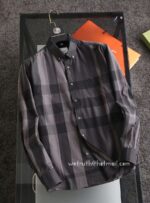 Luxury Mens Shirts Burberry Cotton Check Shirt 1608 - Image 4