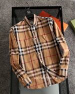 Designer Mens Clothes Burberry Cotton Check Shirt E2802 - Image 5