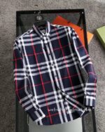 Designer Mens Clothes Burberry Cotton Check Shirt E2803 - Image 5