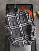 Designer Mens Clothes Burberry Cotton Check Shirt E2804