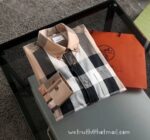 Designer Mens Clothes Burberry Cotton Check Shirt E2805