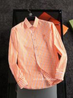 Hermes Mens Clothes Cotton Check Shirt 1613