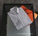 Hermes Mens Clothing Cotton Check Shirt 1630 - Image 6