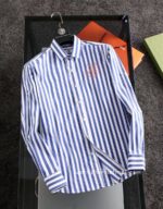 Designer Mens Clothes Hermes Cotton Check Shirt E2502