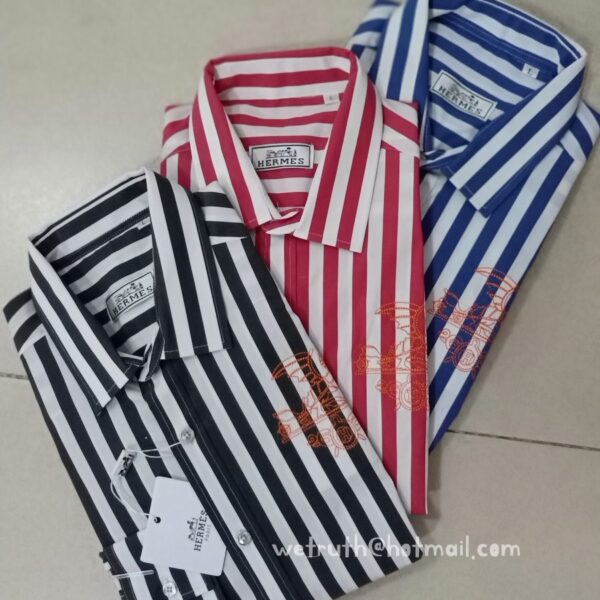 Designer Mens Clothes Hermes Cotton Check Shirt E2503