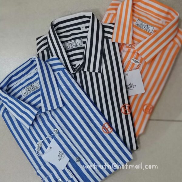 Designer Mens Clothes Hermes Cotton Check Shirt E2505