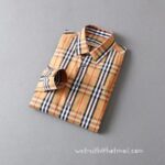 Designer Mens Cotton Shirt Burberry check shirts 1801 - Image 5