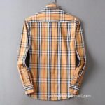 Designer Mens Cotton Shirt Burberry check shirts 1801 - Image 3