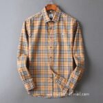 Designer Mens Cotton Shirt Burberry check shirts 1802