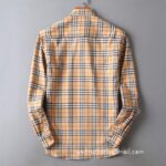 Designer Mens Cotton Shirt Burberry check shirts 1802 - Image 4