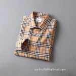 Designer Mens Cotton Shirt Burberry check shirts 1802 - Image 3
