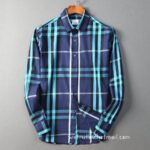 Designer Mens Cotton Shirt Burberry check shirts 1803