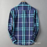 Designer Mens Cotton Shirt Burberry check shirts 1803 - Image 4
