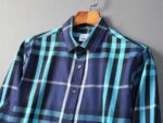 Designer Mens Cotton Shirt Burberry check shirts 1803 - Image 3
