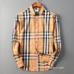 Designer Mens Cotton Shirt Burberry check shirts 1804