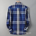 Designer Mens Cotton Shirt Burberry check shirts 1805 - Image 4