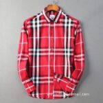 Designer Mens Cotton Shirt Burberry check shirts 1806