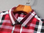 Designer Mens Cotton Shirt Burberry check shirts 1806 - Image 5