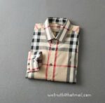 Designer Mens Cotton Shirt Burberry check shirts 1807 - Image 6