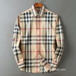 Designer Mens Cotton Shirt Burberry check shirts 1807