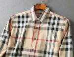 Designer Mens Cotton Shirt Burberry check shirts 1807 - Image 4