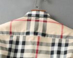 Designer Mens Cotton Shirt Burberry check shirts 1807 - Image 3