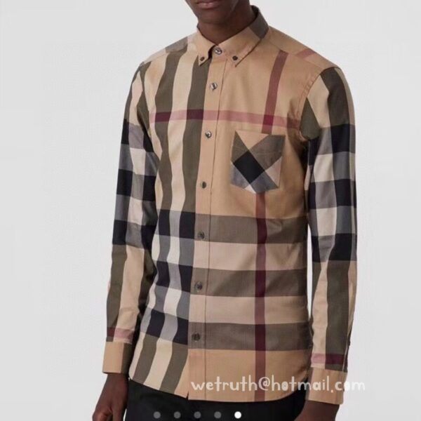 Burberry Cotton Check Shirt Mens Replica Clothing N2914