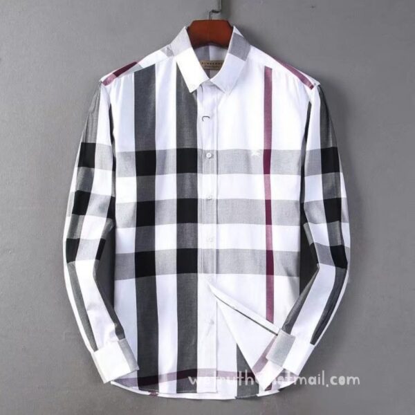 wholesale Mens Clothing Burberry check cotton shirt N2613
