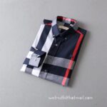 wholesale Mens Clothing Burberry check cotton shirt N2615
