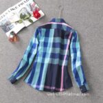 Burberry Woman Check Cotton Shirts Z2506 - Image 5