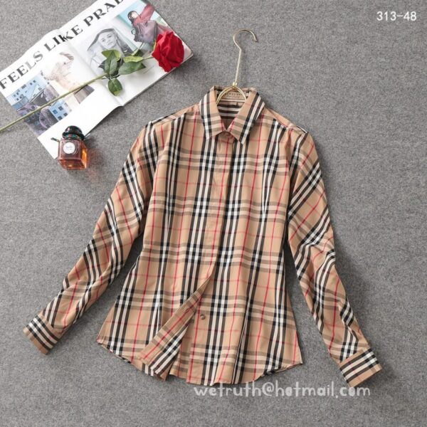 Burberry Woman Check Cotton Shirts Z2505
