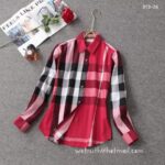 Burberry Woman Check Cotton Shirts Z2504