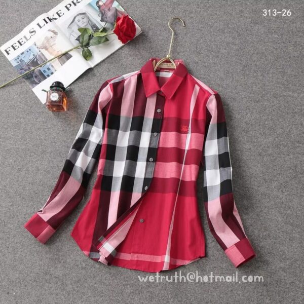 Burberry Woman Check Cotton Shirts Z2504