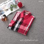 Burberry Woman Check Cotton Shirts Z2504 - Image 4