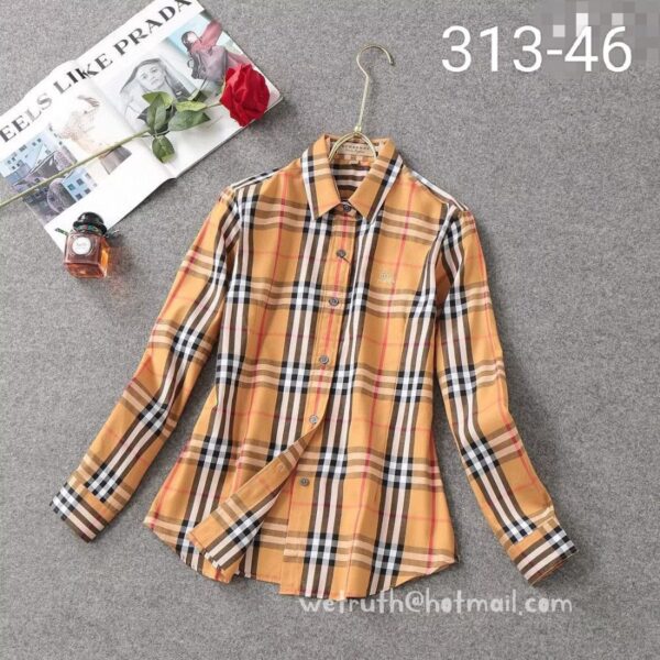 Burberry Woman Check Cotton Shirts Z2503