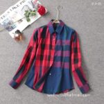 Burberry Woman Check Cotton Shirts Z2502