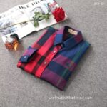 Burberry Woman Check Cotton Shirts Z2502 - Image 4