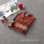 Designer Woman Clothes Burberry Woman Check Cotton Shirt S8211 - Image 7