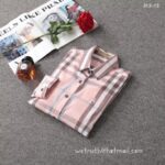 Designer Woman Clothes Burberry Woman Check Cotton Shirt S8206 - Image 4