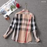 Designer Woman Clothes Burberry Woman Check Cotton Shirt S8204 - Image 5
