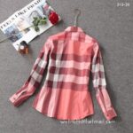 Designer Woman Clothes Burberry Woman Check Cotton Shirt S8203 - Image 5