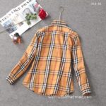 Designer Woman Clothes Burberry Woman Check Cotton Shirt S8202 - Image 6