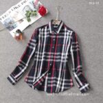 Designer Woman Clothes Burberry Woman Check Cotton Shirt S8201