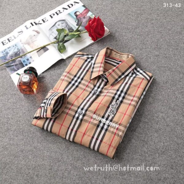 Burberry Woman Check Cotton Shirts Z2509