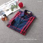 Luxury Shirt Burberry Woman Cotton check shirts G1907 - Image 4
