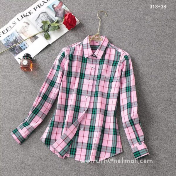 Luxury Shirt Burberry Woman Cotton check shirts G1906