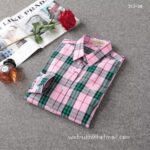Luxury Shirt Burberry Woman Cotton check shirts G1906 - Image 4